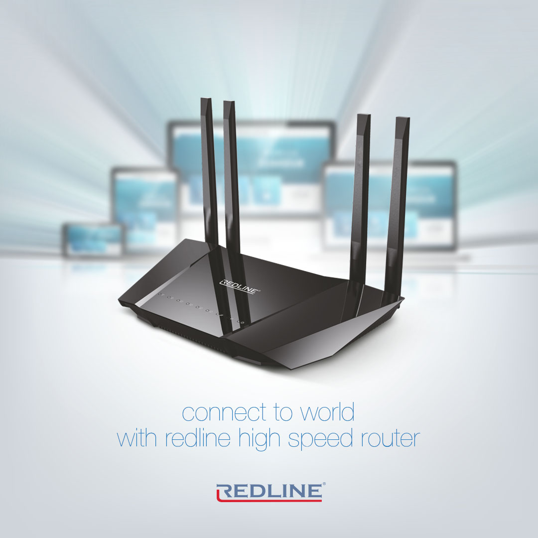 RL-WR1240 REDLINE RL-WR1240 DUAL BAND AC 1.2GBIT WIFI ROUTER 4 ANTEN