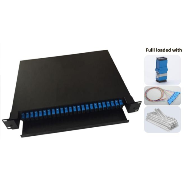 FBR-RACK-24-SC-UPC-FULL FIBER RACK TIPI 24 CORE SC UPC - 2 KASETLI ODF - HAZIR