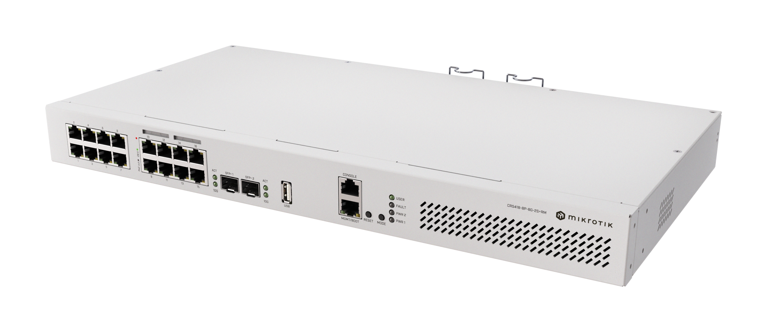 CRS418-8P-8G-2S-RM CRS418-8P-8G-2S+RM Cloud Router Switch RouterOS v7