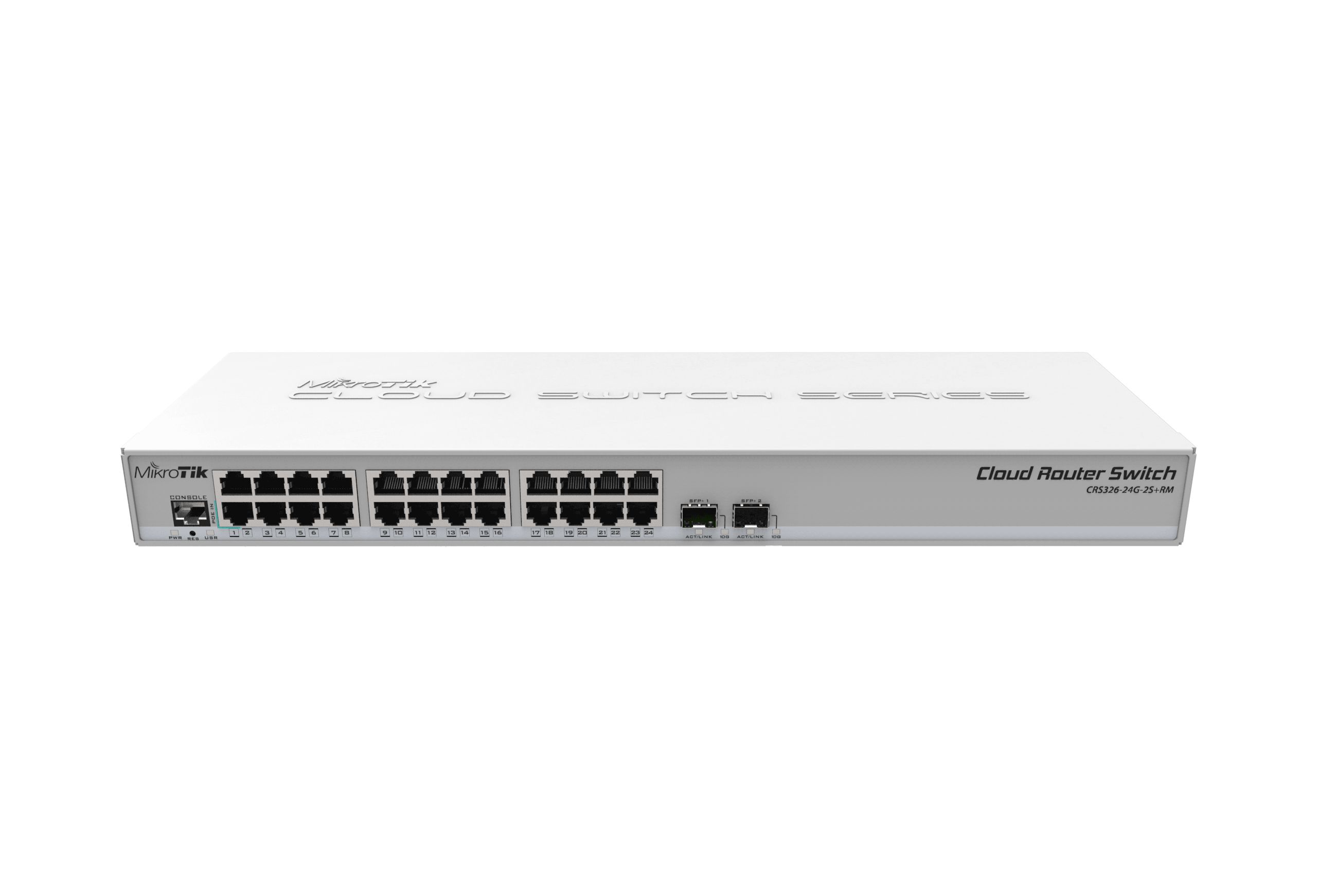 CRS326-24G-2SplusRM Cloud Router Switch 326-24G-2S+RM 24xGbit Lan, 2xSFP+, LCD ,L5 Rack Mount