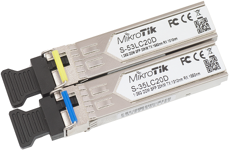 S-3553LC20D Mikrotik S-3553LC20D Tek core SFP , S-35LC20D + S-53LC20D ( TX/RX Modül )