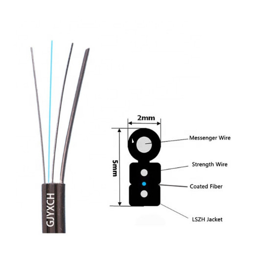 FBR-OBK-SM-G-2CORE-A OBK 1x2 Core SM G657 LSZH - DROP FIBER ASKI TELLI A / 2000 METRE - 1x1.2MM + 2x0.4 FRP