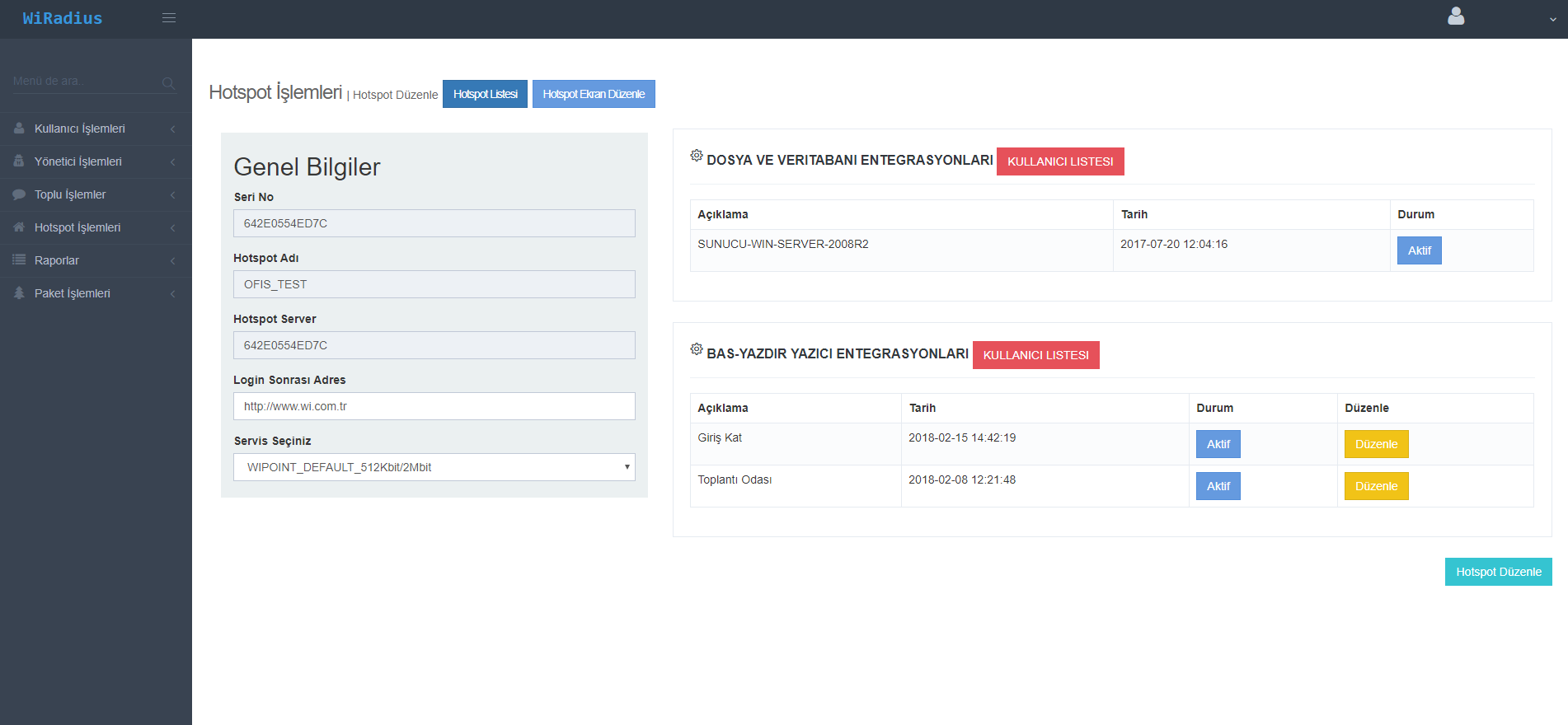 WIPOINT-100 100 ONLİNE KULLANICI HOTSPOT VE LOGIN YONETIM / YILLIK